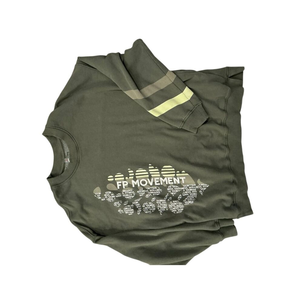 FP Movement Free People All Star Logo Pullover & Sweatpants Jogger Set Olive S - Picture 10 of 11